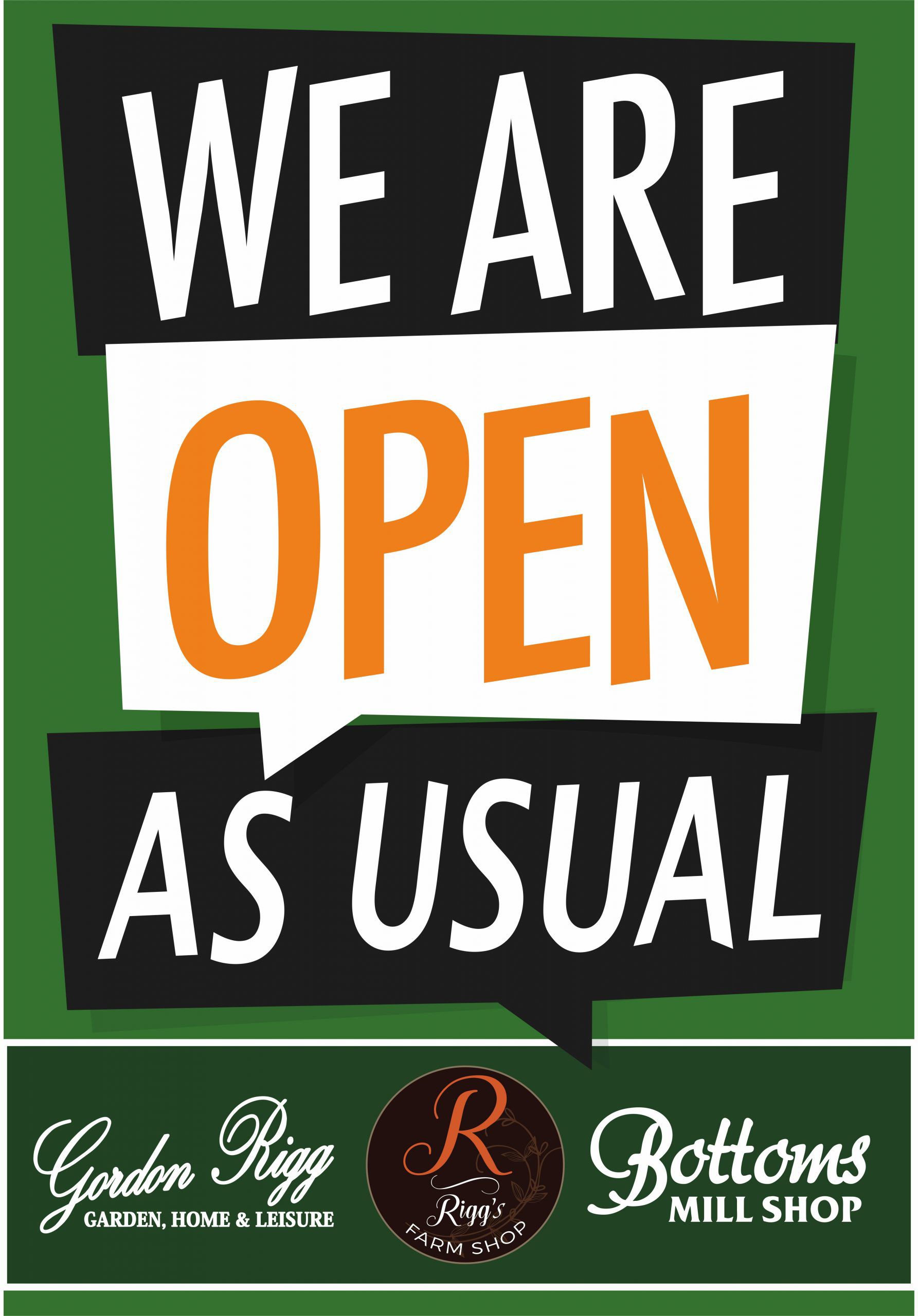 We Are Open As Usual - Gordon Rigg