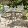 Berkley 4 Seat outdoor Dinning Set with Parasol & Base