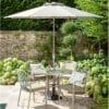 Berkley 4 Seat Dinning Set with Parasol & Base - Image 2