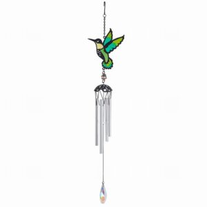 Stained Glass Effect Hummingbird Wind Chime