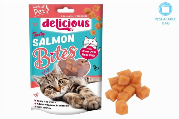 A packet of chicken flavoured cat treats.