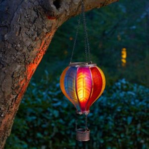 Rainbow Flaming Balloon light for garden