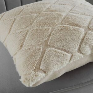 Catherine Lansfield Cosy Diamond Natural Cushion Cover