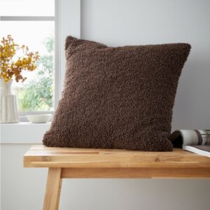 So Soft Velvet Boucle Chocolate Cushion Cover