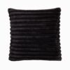 Cosy Ribbed Black Cushion Cover