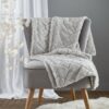 Cosy Diamond Silver Throw