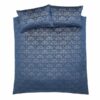 Art Deco Pearl Navy Quilt Set Double