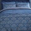 Art Deco Pearl Navy Quilt Set Double