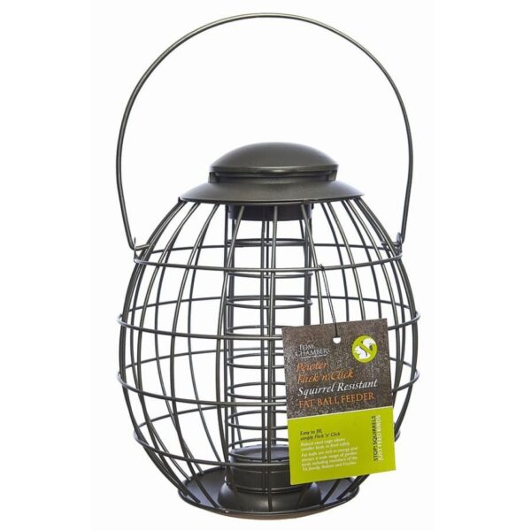 Pewter Flick 'n' Click Squirrel Resistant Fat Ball Feeder