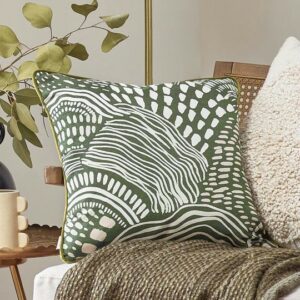 Nola Abstract Cushion Cover Olive