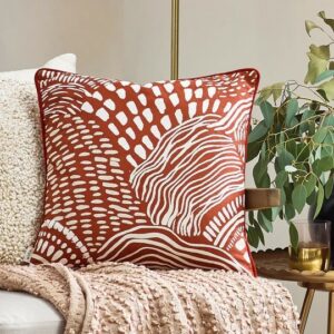 Nola Abstract Cushion Cover Chestnut