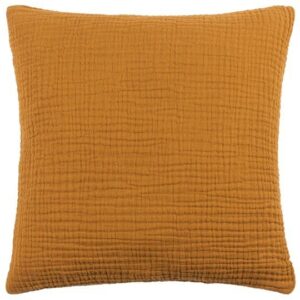 Lark Muslin Crinkle Cotton Cushion Cover Cumin