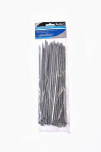 50 PCE 4.8mm x 250mm Silver Cable Ties