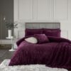 Cosy Diamond Plum Quilt Set King