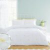 Lorna Embroidered Daisy White Quilt Set Double