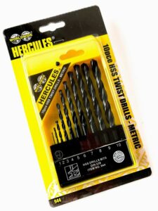 19pce HSS Twist Drills-Metric